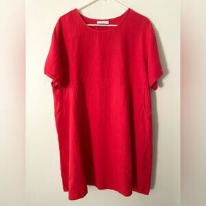 bryn Walker 100% Linen Short Sleeve Dress Size L